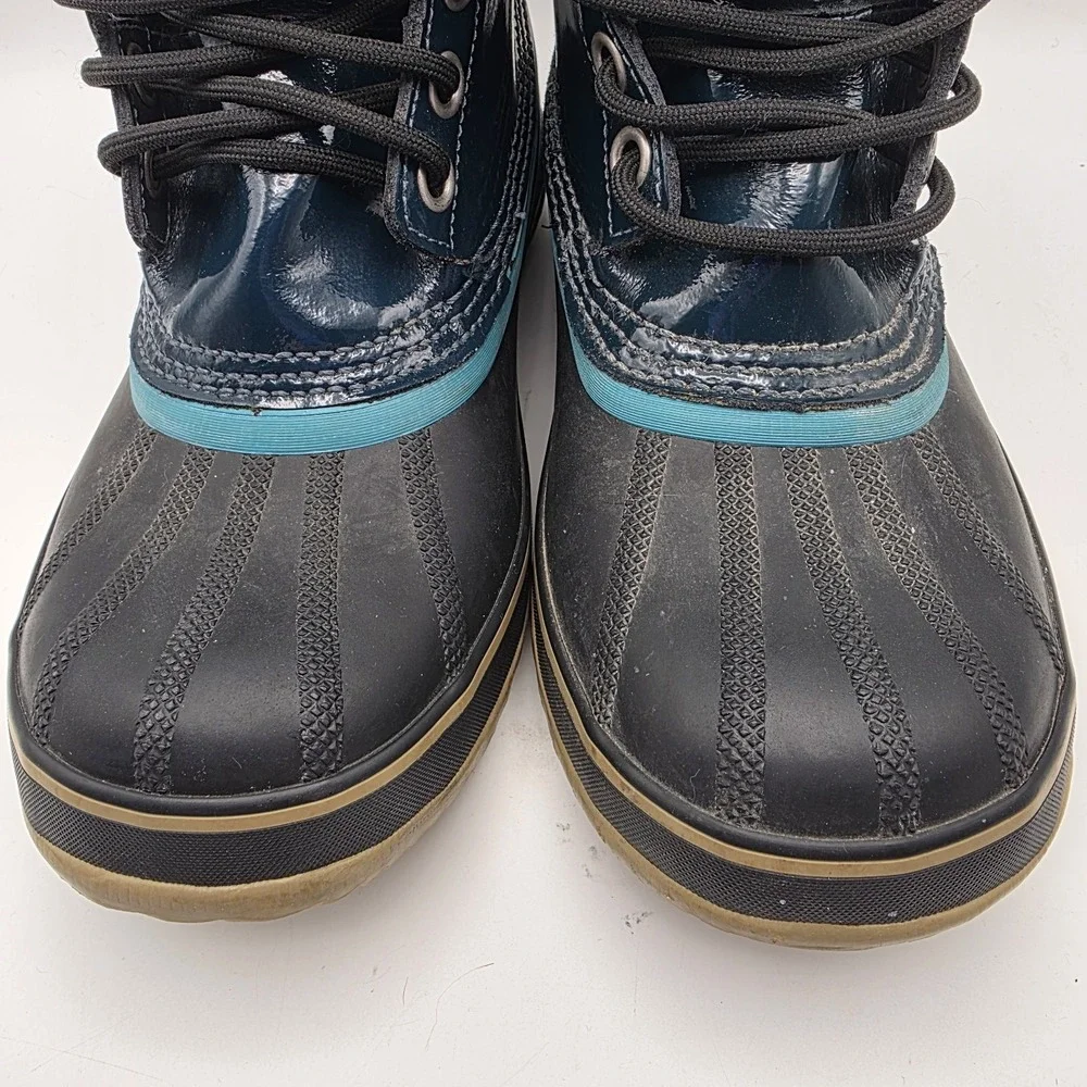 Sorel Aqua Dahlia Duck Boots Women 8 Waterproof Winter Snow Rain‎ Teal Blue